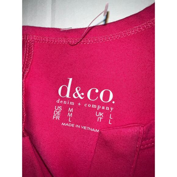Pretty in Pink TANK MAXI DRESS Medium 10/12 Denim & Co. QVC D & Co. NEW - Picture 7 of 9